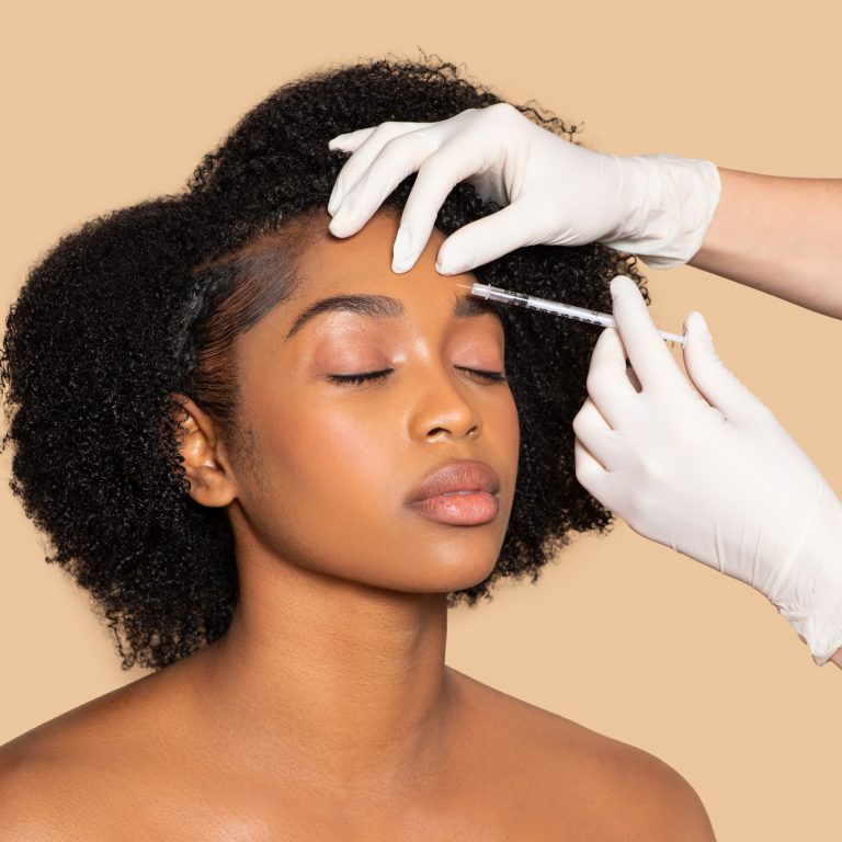 Serene beauty treatment, brow care with precision